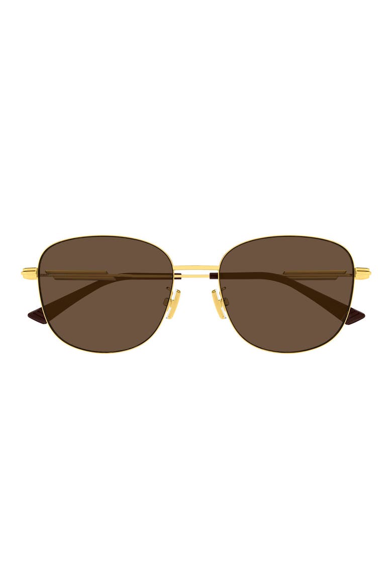 BV1517SA 56mm Gradient Round Sunglasses, Main, color, GOLD
