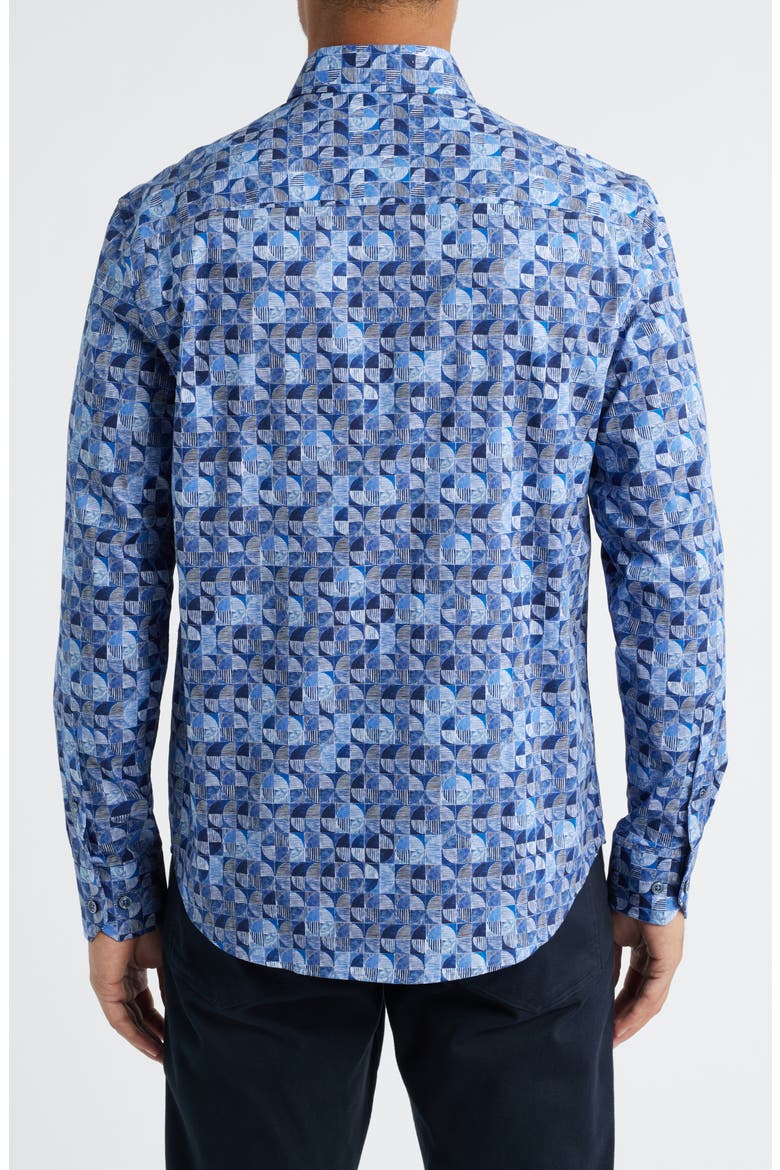 Julian Shaped Fit Button-Up Shirt, Alternate, color, SAPPHIRE
