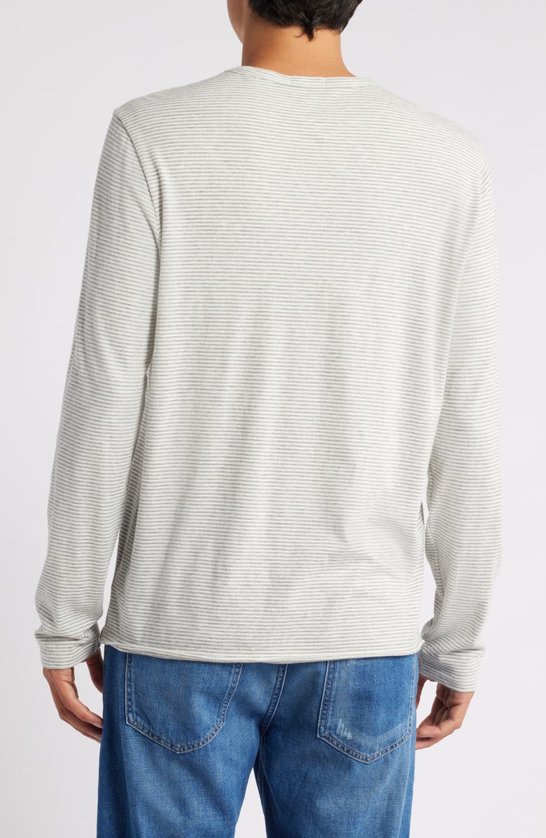 ATM Anthony Thomas Melillo Microstripe Long Sleeve Slub T-Shirt, Alternate, color,