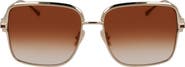 FERRAGAMO Gancini 57mm Modified Rectangular Sunglasses