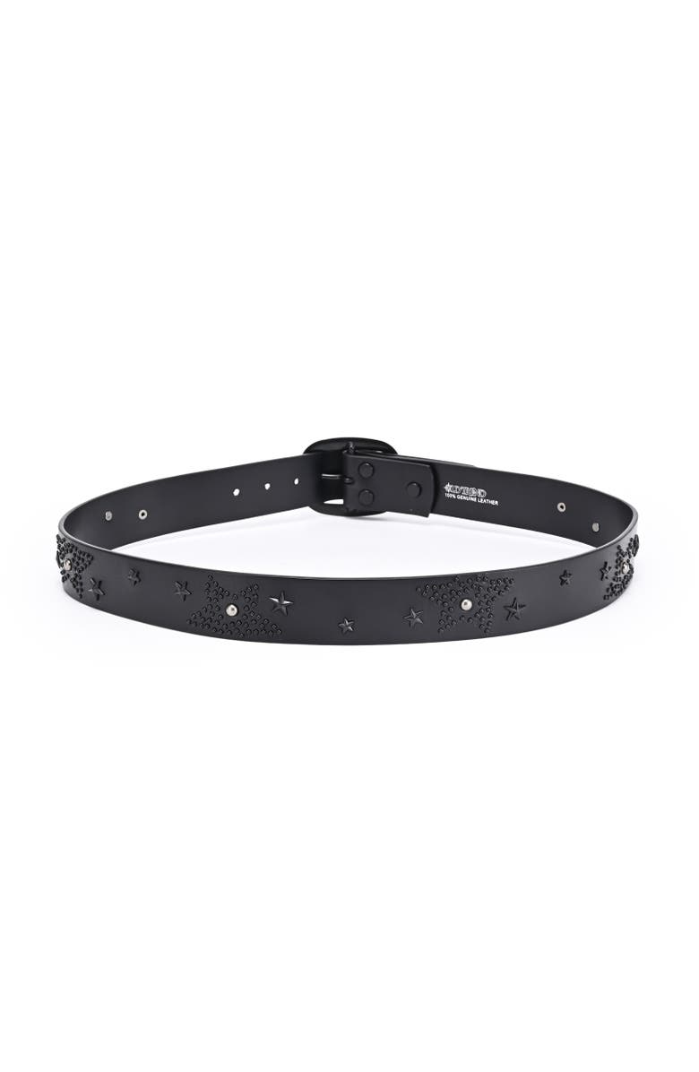 OLD TREND Glory Genuine Leather Star Studded Heritage Belt, Alternate, color, Black