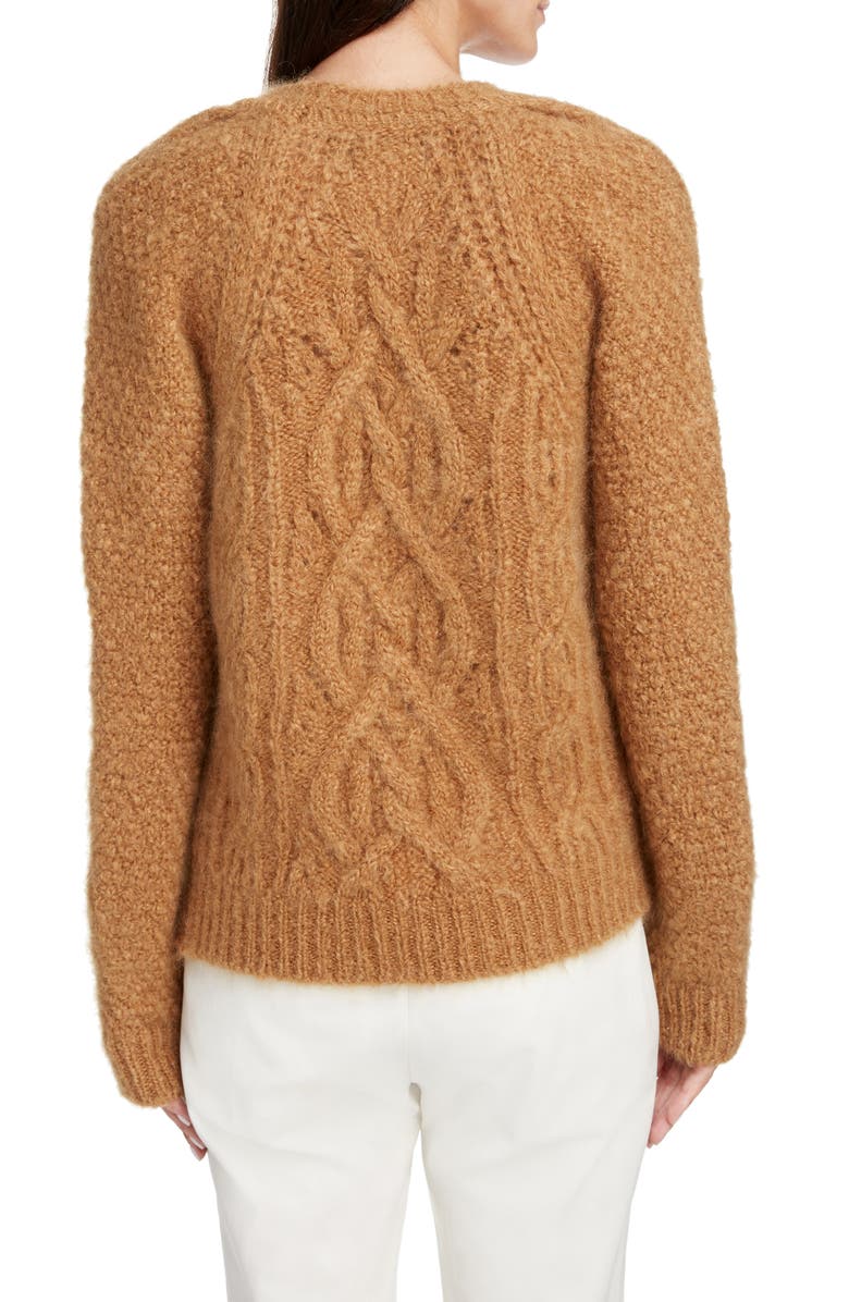 Isabel Marant Esmee Cable Crewneck Sweater, Alternate, color, 