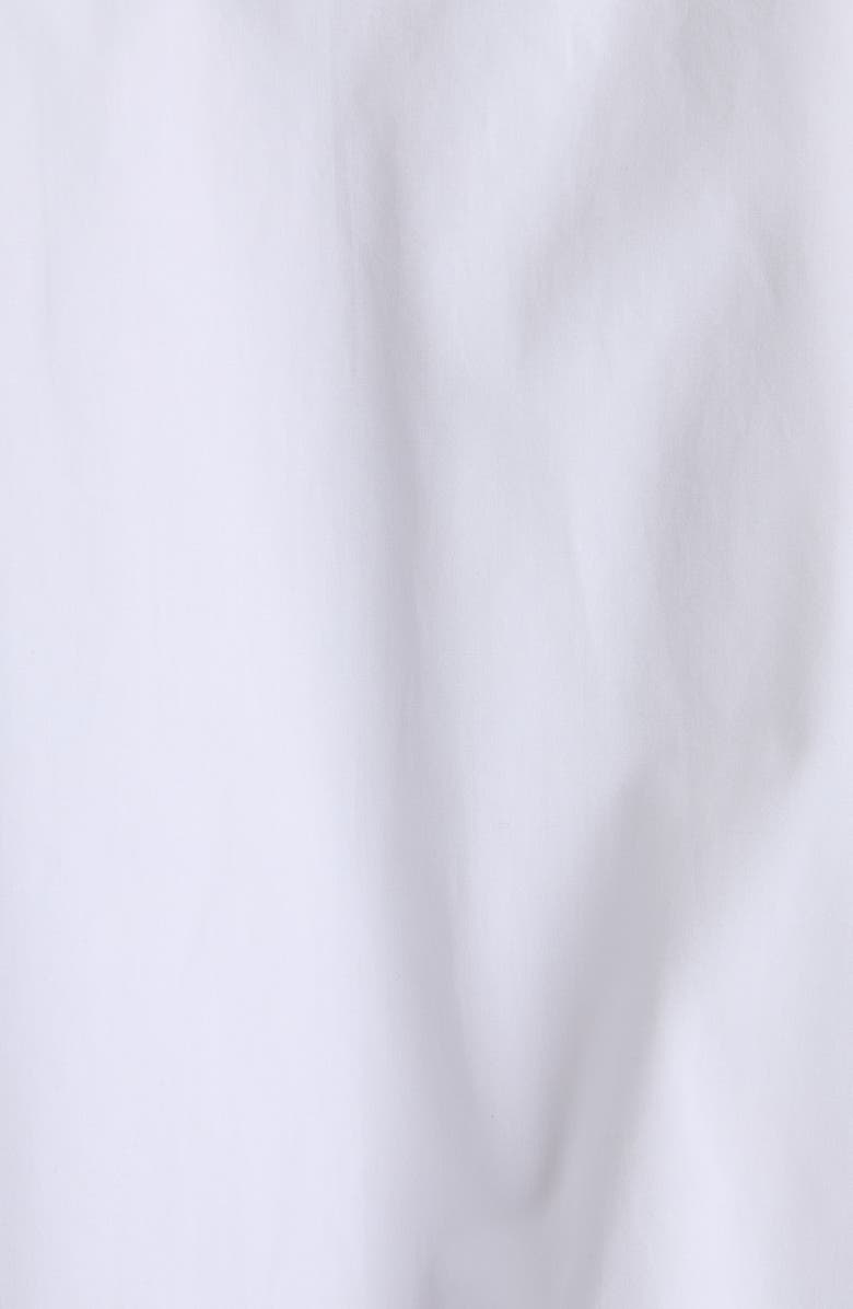 McQueen Banshee Embroidery Cotton Poplin Button-Up Shirt, Alternate, color, Optical White