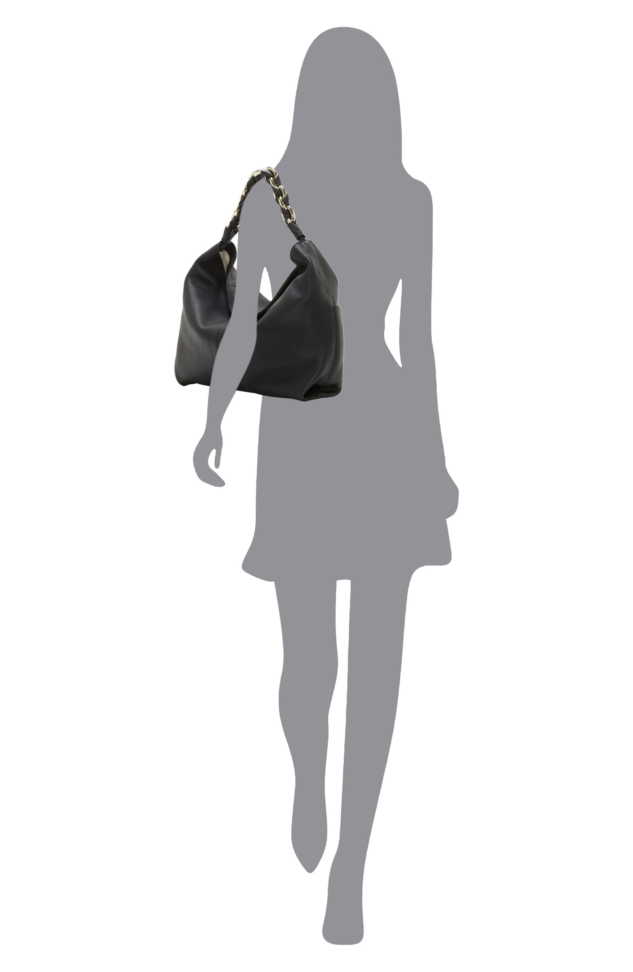 Vince Camuto Lyona Leather Hobo Bag, Alternate, color, 