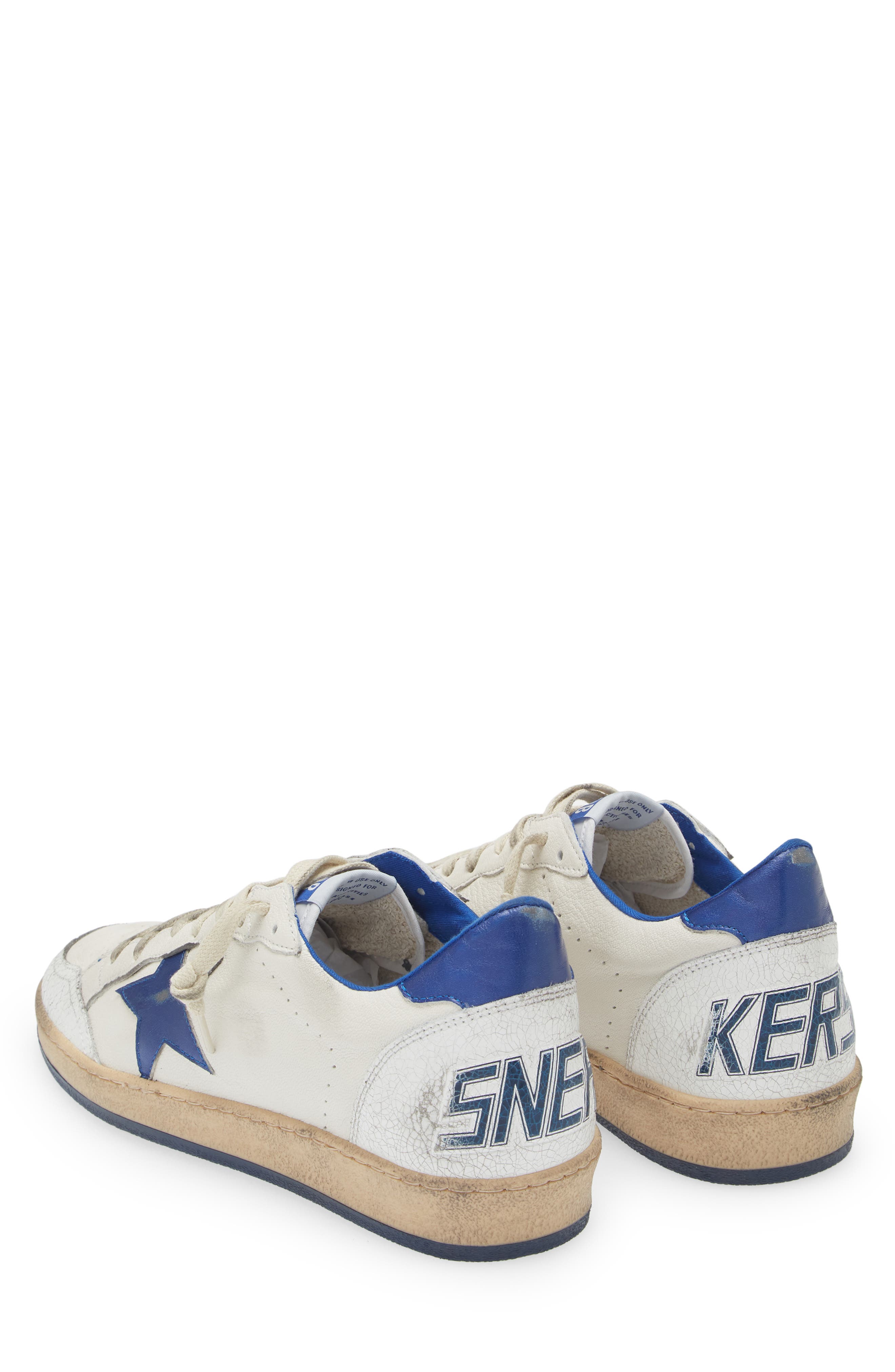 Golden Goose Ball Star Low Top Sneaker, Alternate, color, White/ Bluette
