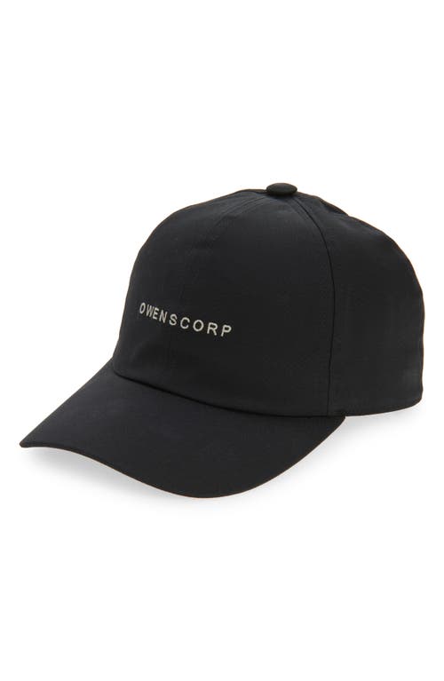 Rick Owens Logo Embroidered Snapback Baseball Cap In Black
