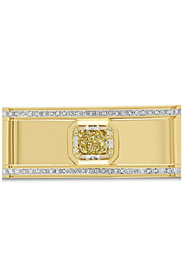 18K Gold Iris Diamond Bangle Bracelet, Alternate, color, YELLOW