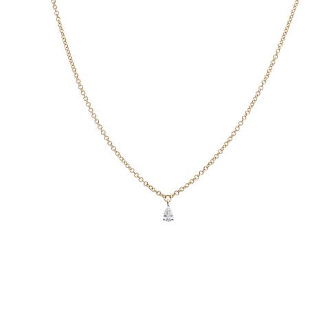 Diamond Teardrop Necklace 14K