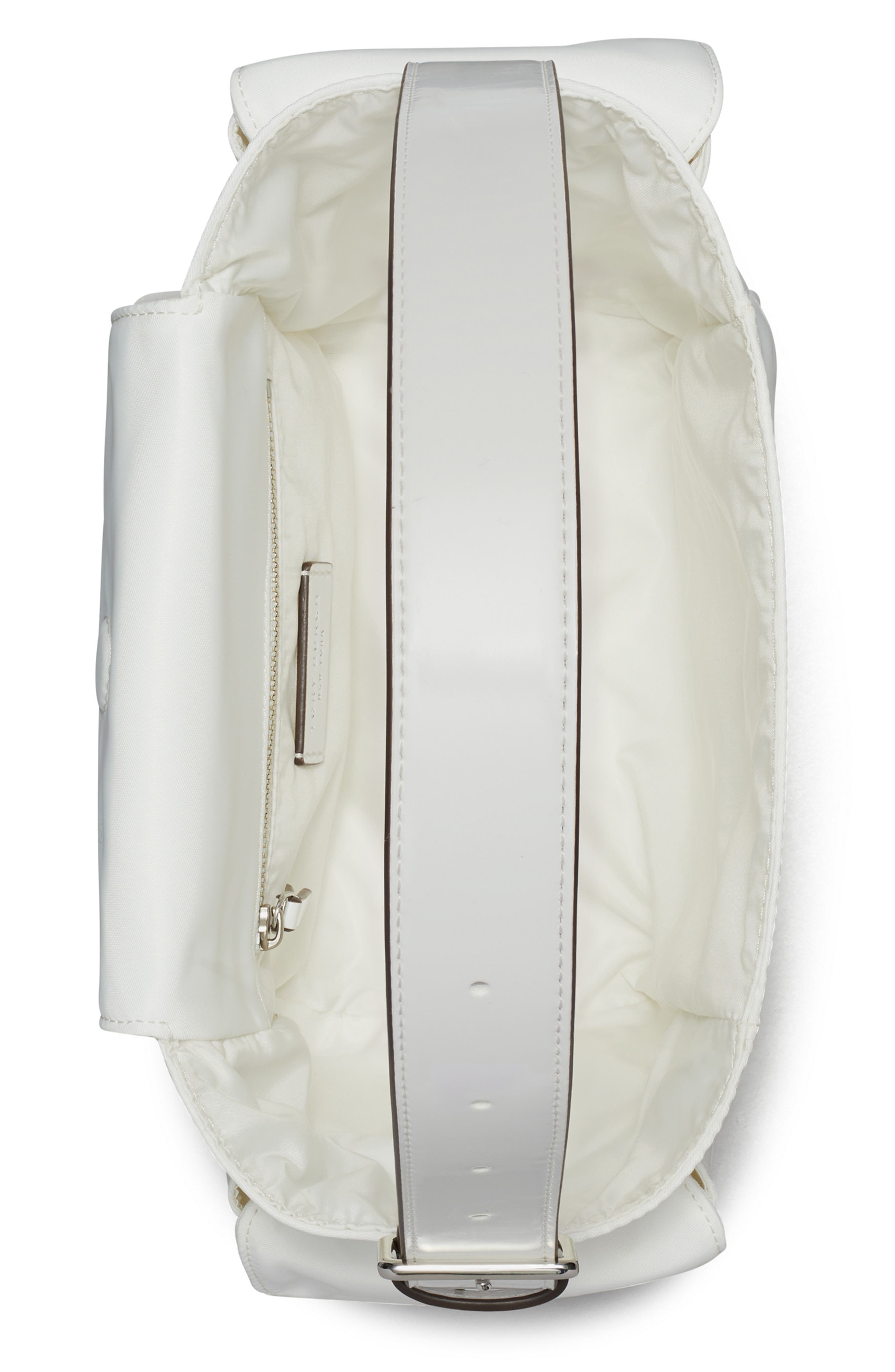Virginia Pocket Nylon Shoulder Bag, Alternate, color, WHITE