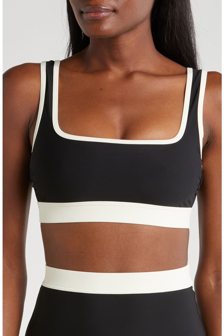 Hayden Square Neck Bikini Top, Main, color, BLACK