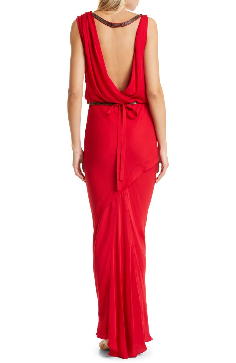 TWP I Remember When Backless Silk Georgette Gown, Alternate, color,