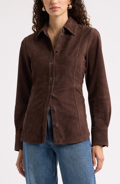 Waisted Suede Shirt