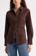 Nordstrom Waisted Suede Shirt