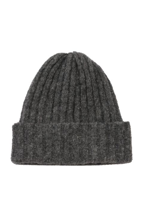 Upcycled Alpaca Chunky Wool Rib Beanie