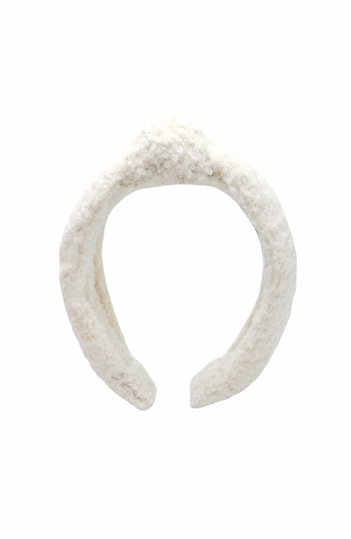 Bits & Bows Boucle Knot Headband In White