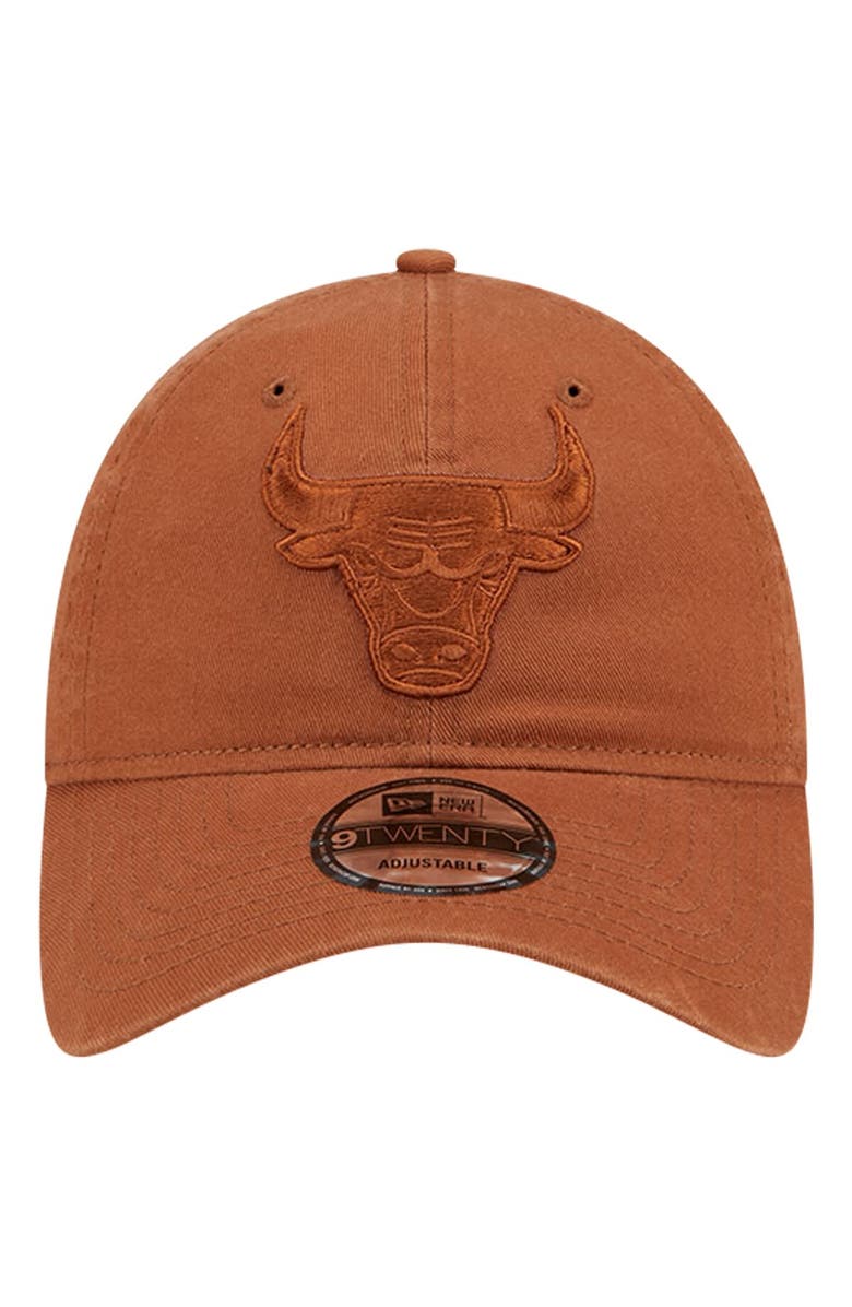 New Era Men's New Era Brown Chicago Bulls Colorpack Tonal 9TWENTY Adjustable Hat, Alternate, color, 