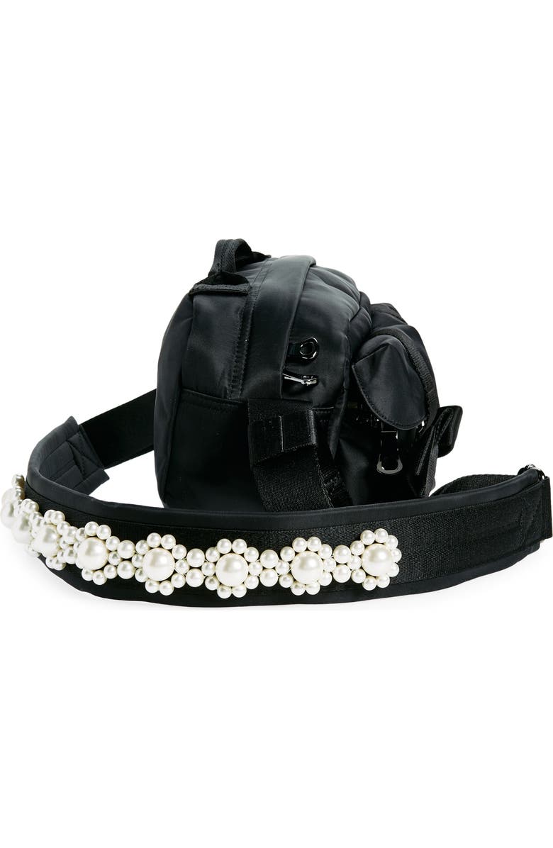Simone Rocha Beaded Classic Bow Nylon Crossbody Camera Bag, Alternate, color,