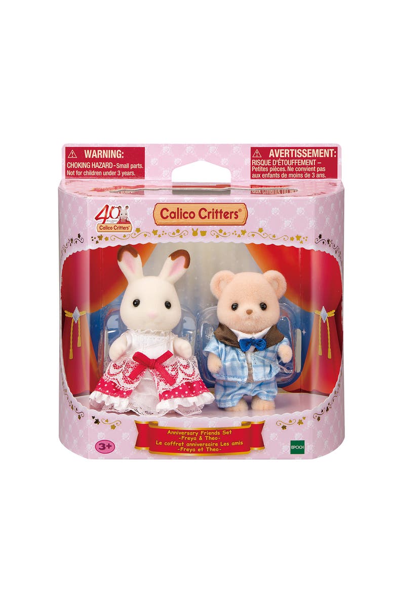 Calico Critters 40th Anniversary Friends Freya & Theo Figurine Set, Alternate, color, Multi
