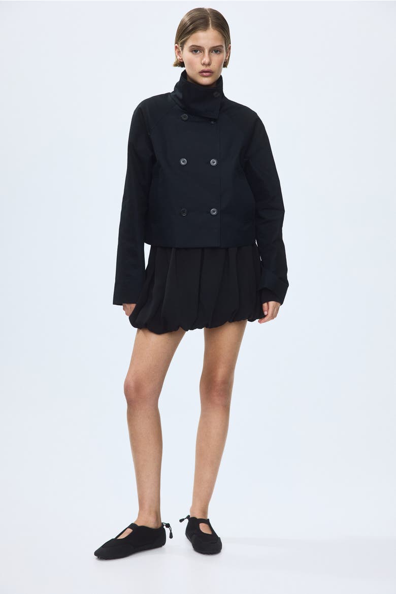 Short Trench Coat, Main, color, Dark gray