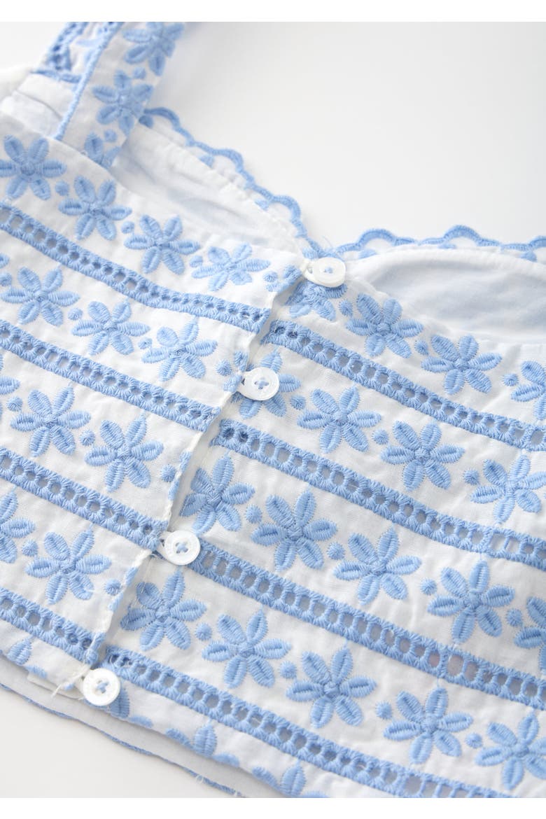 Odessa Frill Embroidered Top, Alternate, color, Powder Blue