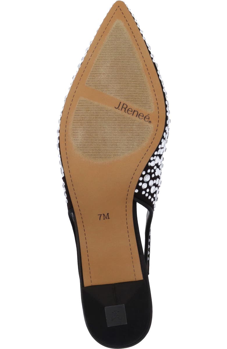 J. Reneé Tressa Slingback Pointed Toe Kitten Heel Pump, Alternate, color, Black