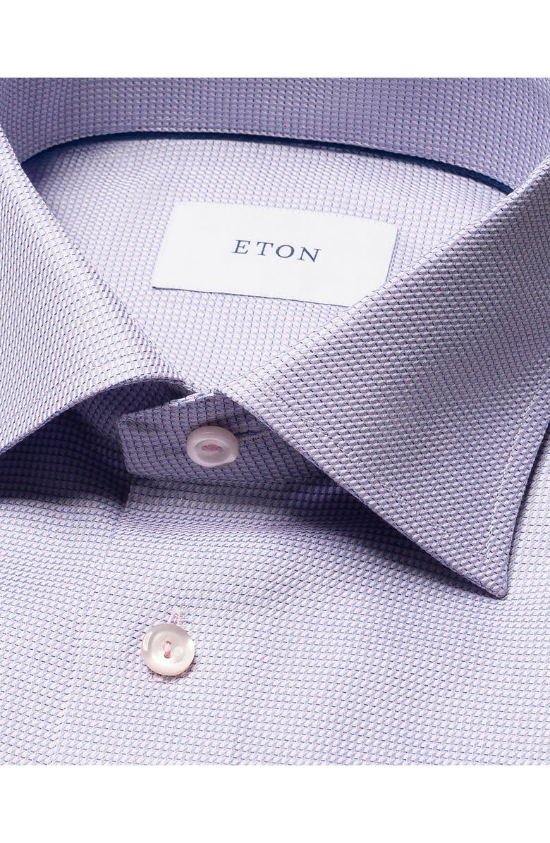 Eton Slim Fit Semi Solid Dress Shirt, Alternate, color, Medium Pink