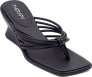 Therapy Australia LEVEN Square Toe Thong Wedge Sandal