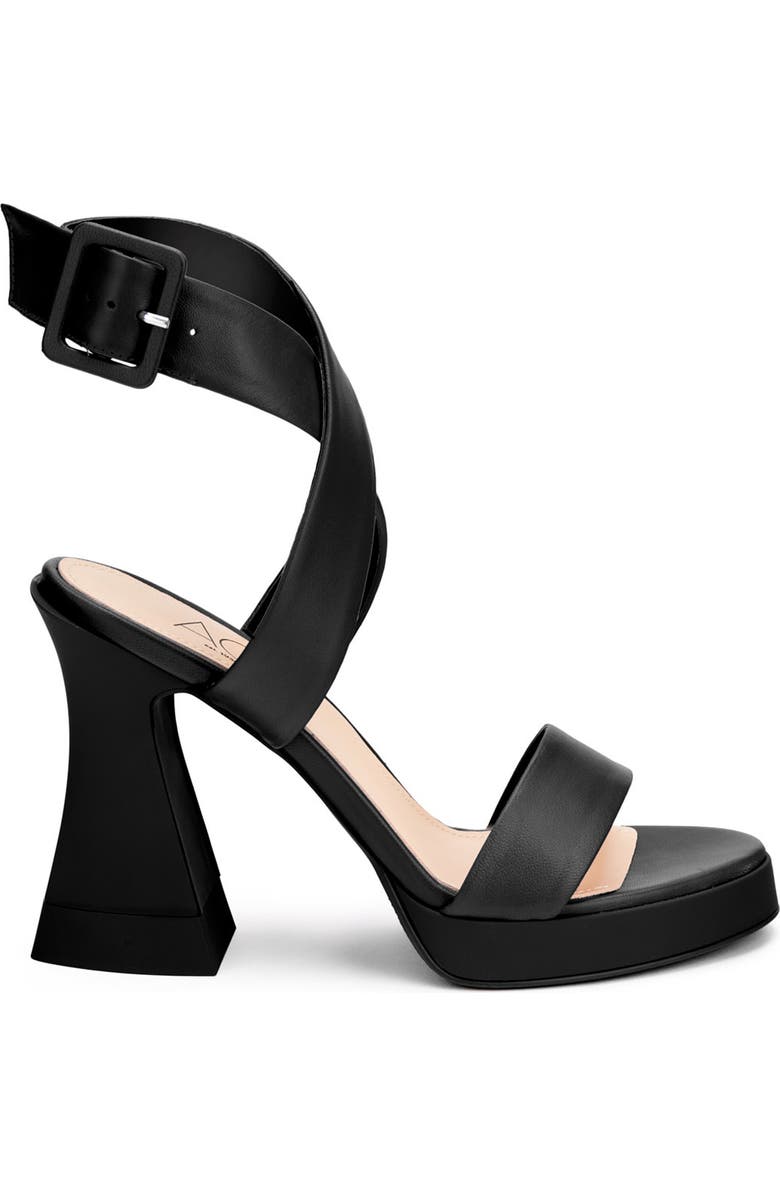 AGL Janis Platform Sandal, Alternate, color, Nero-Nero