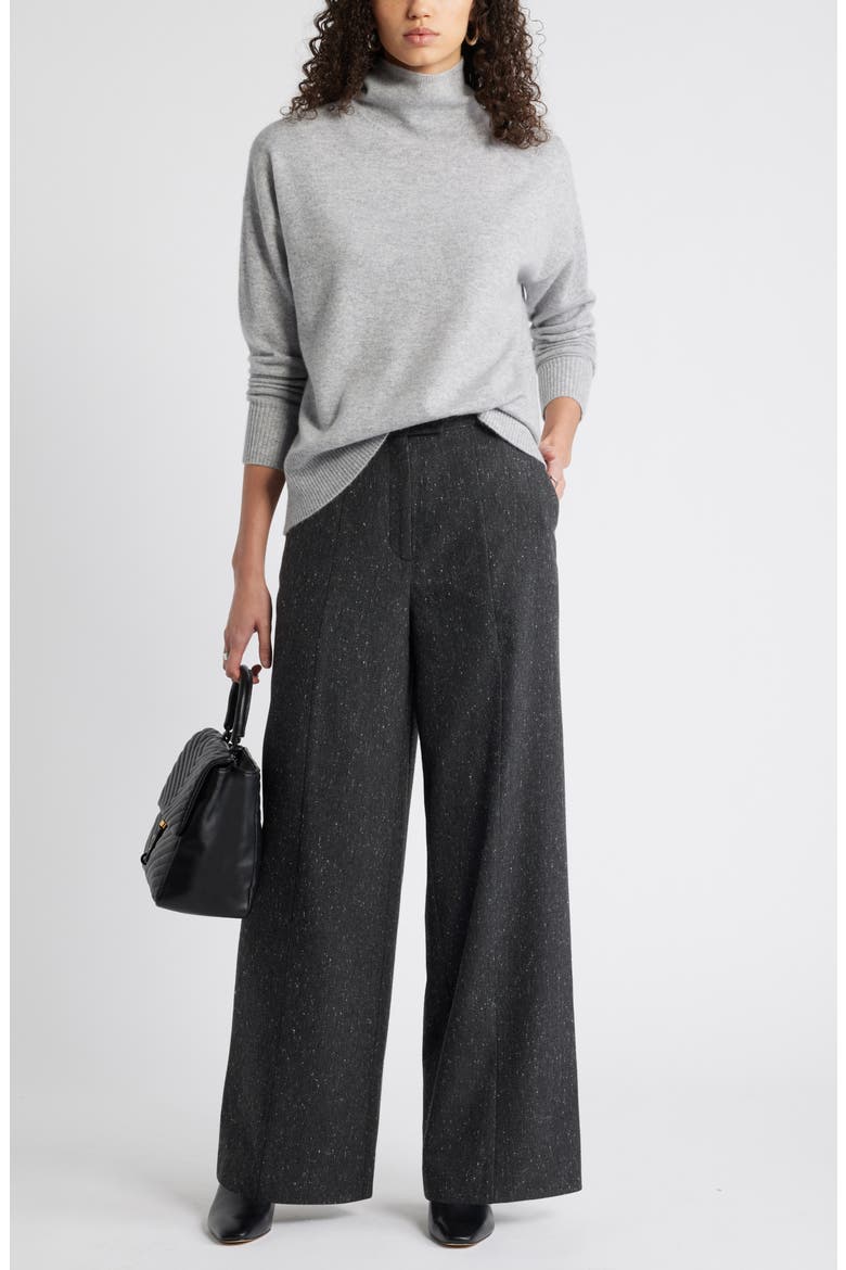 Oversize Cashmere Turtleneck Sweater, Alternate, color, GREY FORMAL