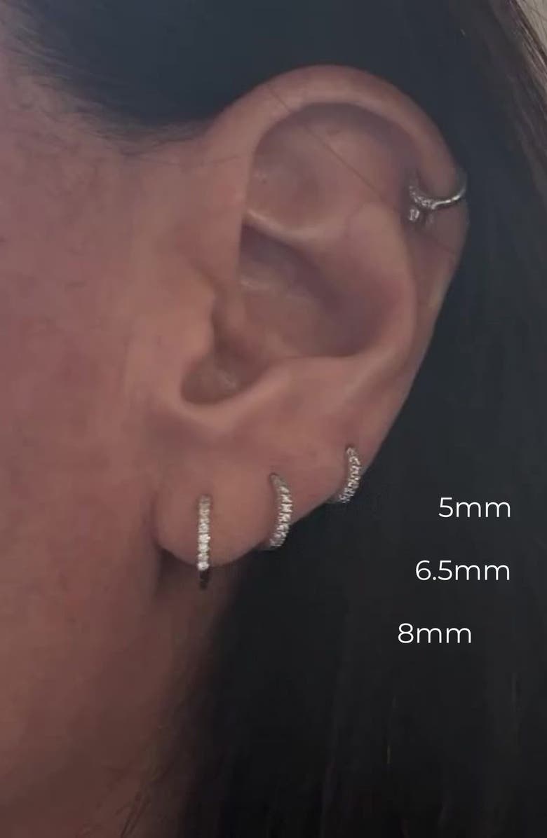 Seed2Stone Pavé-All-Day Single Hoop, Alternate, color, Silver