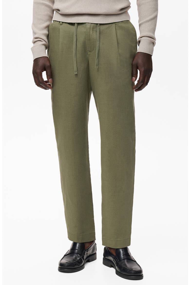 Slim Fit Drawstring Pants, Main, color, KHAKI GREEN