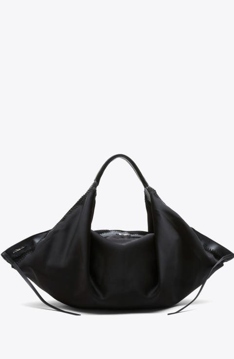 Luna Structured Satin Medium Bag