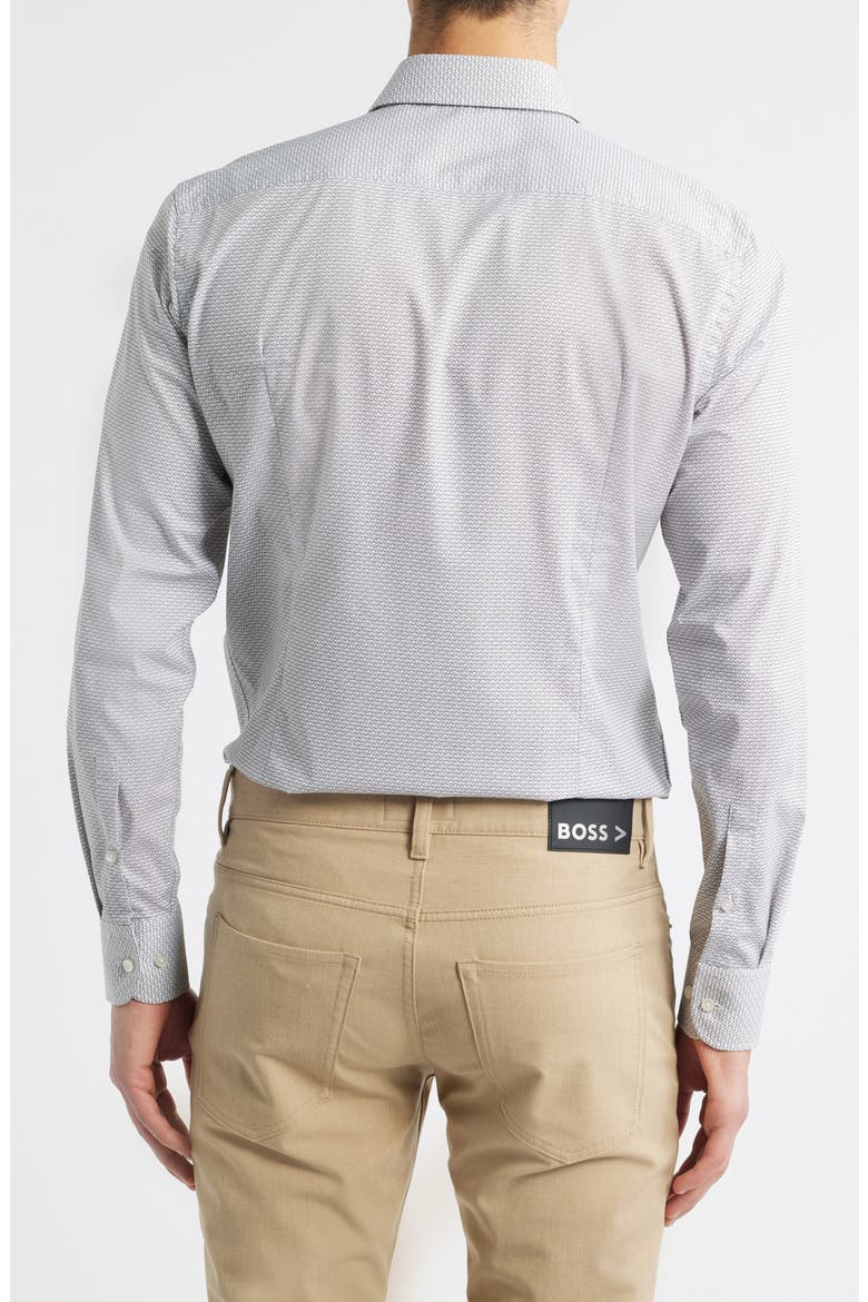 Hank Slim Fit Martini Print Stretch Cotton Dress Shirt, Alternate, color, WHITE
