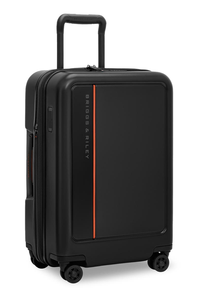 ZDX Essential 22 Inch Hardside Carry-On Spinner Luggage, Alternate, color, BLACK