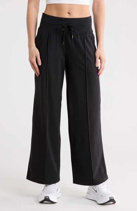 90 DEGREE BY REFLEX Interlock High Waist Pintuck Wide Leg Pants