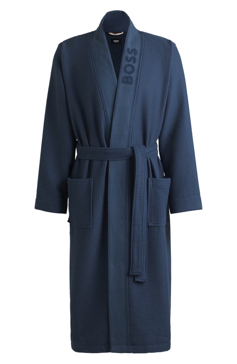 BOSS WAFFLE KIMONO 101897, Alternate, color, Medium Blue