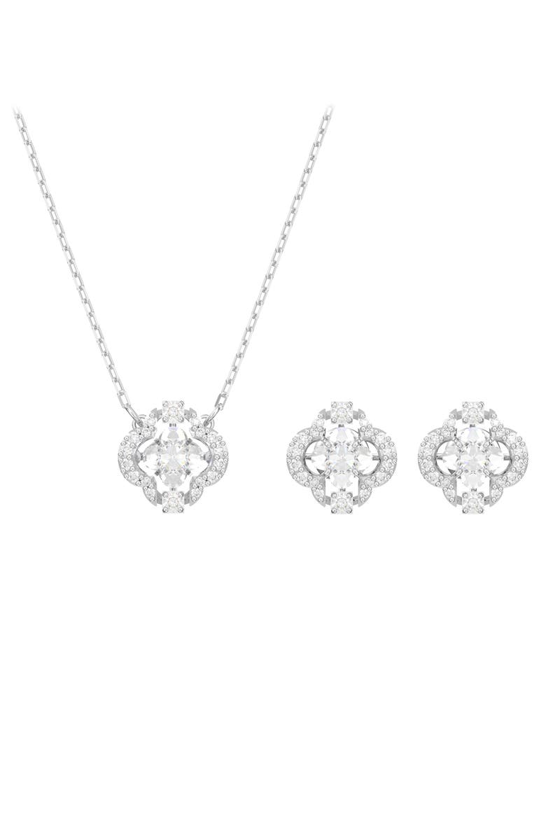 Swarovski Sparkling Dance Pendant Necklace & Stud Earrings Set, Alternate, color,