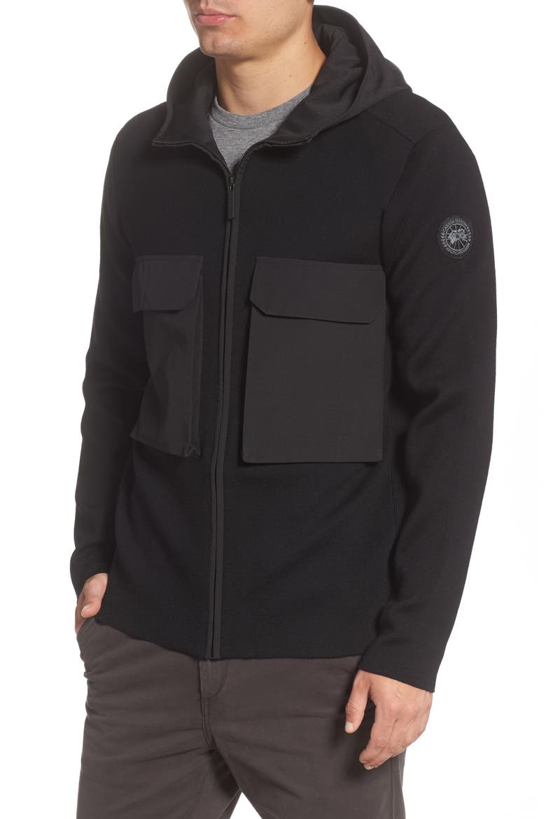 Elgin Zip Hoodie, Main, color, BLACK