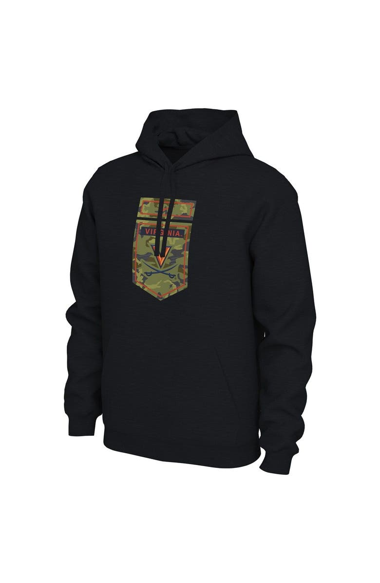 Nike Men's Nike Black Virginia Cavaliers Veterans Camo Pullover Hoodie, Alternate, color, Black