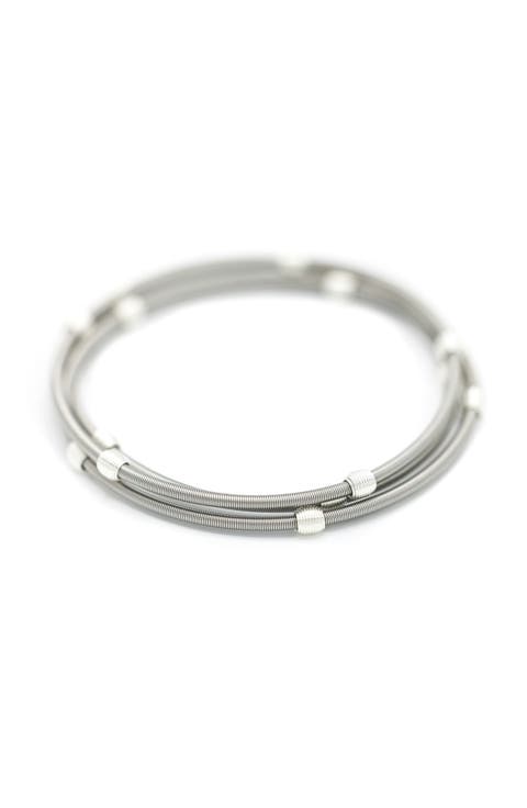 Stainless Steel Beaded Dia Bracelets