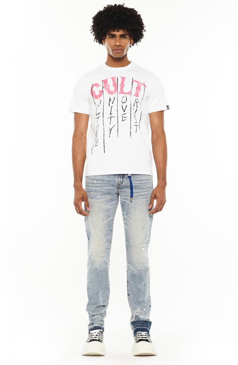 Cult of Individuality Rocker 602 Release Hem Slim Fit Jeans, Alternate, color, Strobe