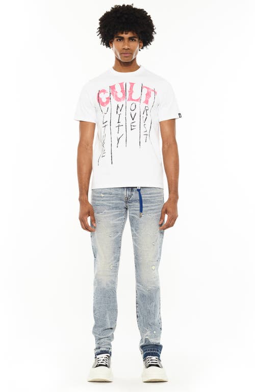 Cult Of Individuality Rocker 602 Release Hem Slim Fit Jeans In Blue