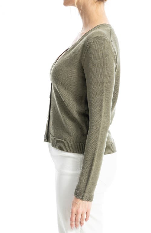 Max Studio V-neck Cardigan In Army
