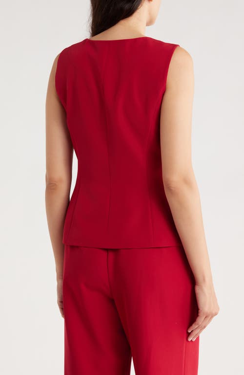 Gemma + Jane Scoop Neck Vest In Red