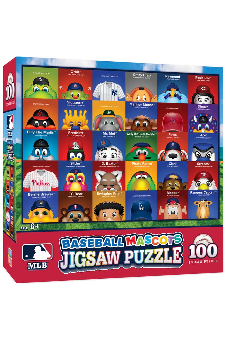 MLB Mascots 100 Piece Jigsaw Puzzle, Main, color, Multicolor