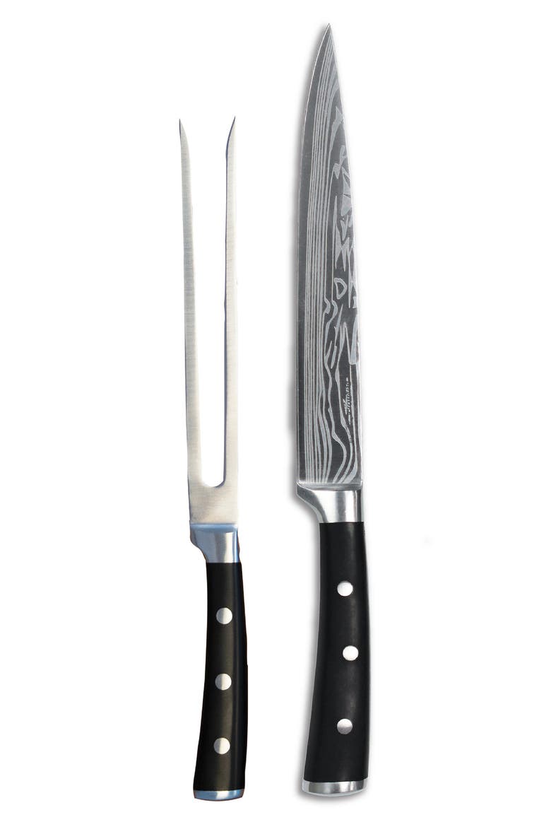 INTERNATIONAL Antigua Carving Knife 2-Piece Set, Main, color, BLACK