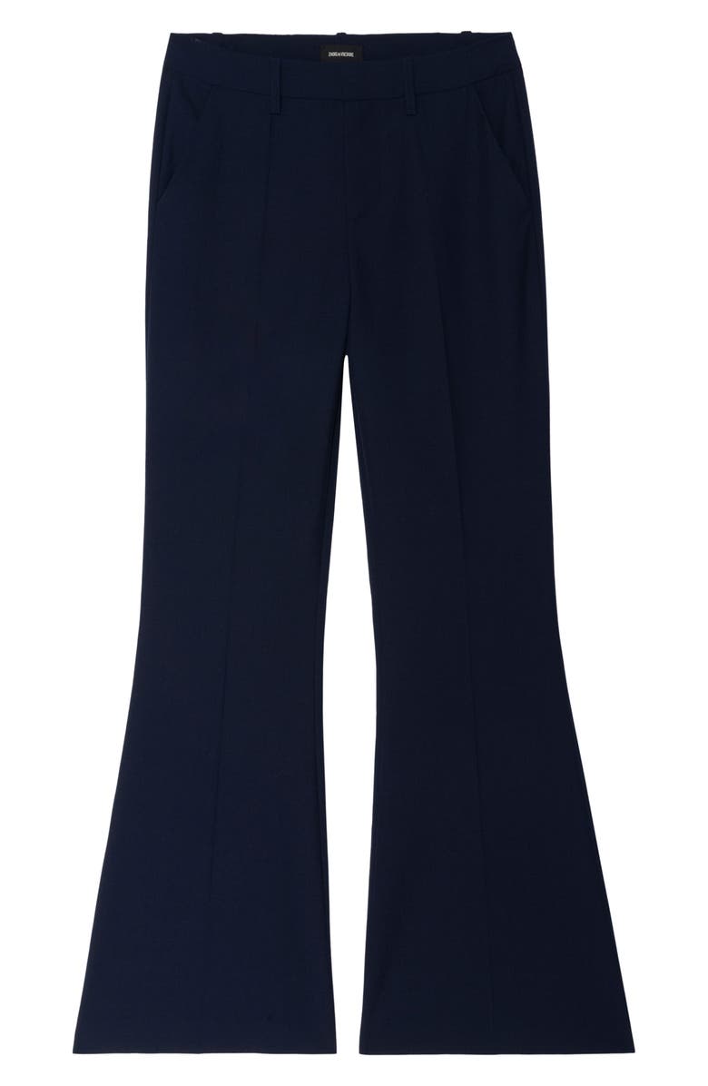Zadig & Voltaire Prevy Tailleur Flare Leg Pants, Alternate, color, Blueberry