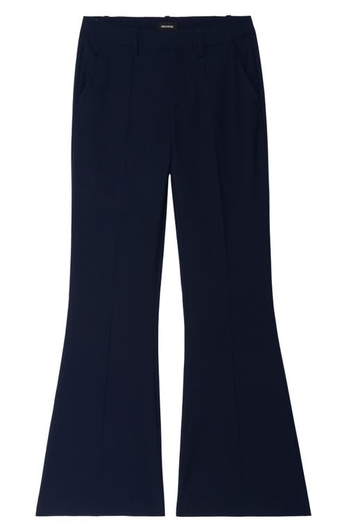 Zadig & Voltaire Prevy Tailleur Flare Leg Pants In Black