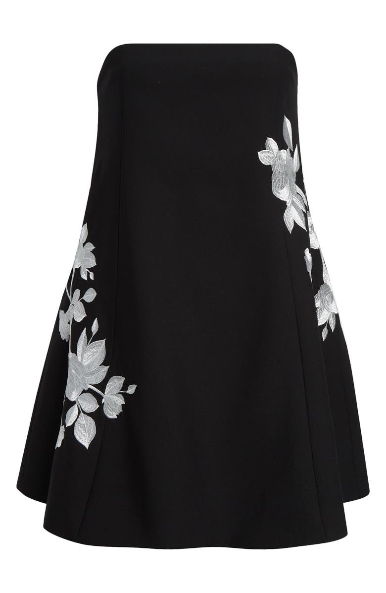 Cinq à Sept Irla Trailing Floral Strapless Minidress, Alternate, color, 