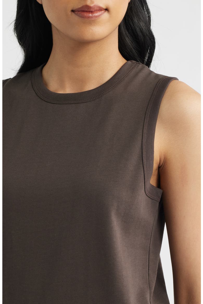 Cotton Tank, Alternate, color, CHOCOLATE BROWN